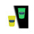 Custom 12 oz. Nite Glow Stadium Cup, Full Color Digital - Neon Yellow