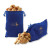 Custom Fancy Cashews in Blue Velour Gift Bag 