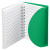 Custom Small Spiral Curve Notebook - Translucent Green - Interior View