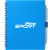 Custom 5.5" x 7" FSC Recycled Spiral Notebook w/ RPET Pen - Blue