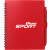 Custom 5.5" x 7" FSC Recycled Spiral Notebook w/ RPET Pen - Red
