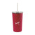Custom Arlo Classics Stainless Steel Tumbler with Straw - 20 Oz. - Red