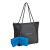 Custom Revive Mesh Zippered Tote - Black - Holding Towel (Towel Not Included)