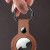 Custom Protective Leather Case for Apple Air Tag - Brown - In Hand
