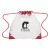 Custom Touchdown Clear EVA Drawstring Backpack - Clear/Red