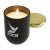 Custom Be Home Cora Blown Glass Candle - Black/Vanilla Bean - In Use