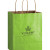 Matte Colored Shopping Bag with Gusset - Foil Stamp - Lime Green