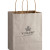 Matte Colored Shopping Bag with Gusset - Foil Stamp - Oatmeal