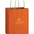 Matte Colored Shopping Bag with Gusset - Foil Stamp - Orange