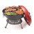 Custom Cuisinart Outdoors 14" Charcoal Grill - Red - In Use