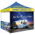 Custom 10' Heavy Duty Tent with One Full Double Sided Wall & Two Double Sided Half Walls - Back View