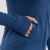 Women's Eco Stretch Knit Full Zip Jacket with Thumb Holes - River Blue - Pocket and Thumb Hole