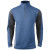 Custom Men's Reebok 1/4 Zip Crossover Heather Pullover Shirt - Heather Navy