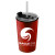 Custom Sentinel - 14 oz. Metallic Tumbler 2-in-1 Flip - Straw Hole Lid - Metallic Red