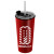Custom The Explorer - 18 Oz. Travel Tumbler 2-in-1 Flip - Straw Hole Lid - Metallic Red