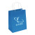 Custom Brite Mini Shopper Bag - Foil Print - Brite Blue
