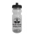 The Trainer - Custom 24 oz. Clear Sports Bottle with Pushpull Lid - Black Lid