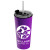 The Roadmaster Custom 18 oz. Travel Tumbler 2-in-1 Flip - Straw Hole Lid - Violet
