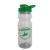 The Trainer - Custom 24 oz. Clear Sports Bottle with Drink Thru Lid - Green Lid
