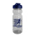 The Trainer - Custom 24 oz. Clear Sports Bottle with USA Flip Lid - Navy Blue Lid