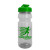 The Trainer - Custom 24 oz. Clear Sports Bottle with USA Flip Lid - Translucent Green Lid