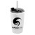 Custom Sentinel - 14 oz. Metallic Tumbler 2-in-1 Flip - Straw Hole Lid - White
