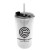 Custom Sentinel - 14 oz. Transparent Tumbler 2-in-1 Flip - Straw Hole Lid - Clear