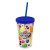 Custom 16 oz. Transparent Sentinel Tumbler with Clear Full Color Insert - Translucent Blue Lid & Straw