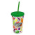 Custom 16 oz. Transparent Sentinel Tumbler with Clear Full Color Insert - Translucent Green Lid & Straw