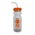 The Custom Backer - 24 oz. Transparent Water Bottle with Straw Lid - Orange Lid
