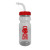 The Custom Backer - 24 oz. Transparent Water Bottle with Straw Lid - Red Lid