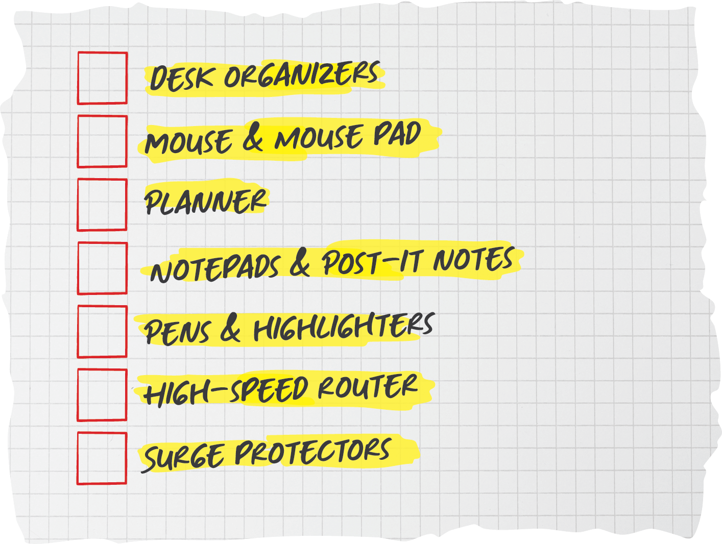 Home Office Supplies Checklist