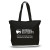Custom Economy Color Zipper Tote Bag - Black