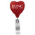 Custom Anti-Microbial Jumbo Heart Badge Reel - Red