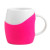 Custom Rotunda Ceramic Mug with Grip - Neon Pink