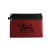 Custom Pouch - Black with Heather Red