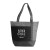 Custom Non Woven Tote Cooler Bag - Black/Heather Gray/Gray