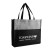 Custom Non Woven Tote Bag - Black with Heather Gray