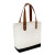Custom Classic Leather Handle Tote - Natural with Black