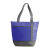 Custom Non Woven Tote Cooler Bag - Blue/Heather Blue/Gray