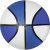 Custom 5" Mini Rubber Basketball - Colors - White/Blue