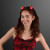 Custom LED Red Devil Horns, Facetted Multi-Function