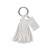 Custom Tassel Key Ring - White 