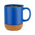 Custom 12 oz. Cork Bottom Ceramic Mug - Blue 