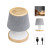 Custom Mini Lamp With Speaker & Sound Machine - Gray with bamboo