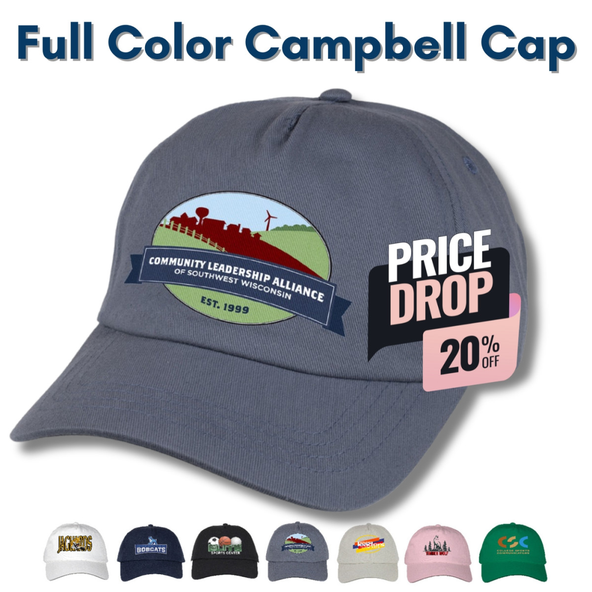 Full Color Campbell Cap - Price Drop 20% Off