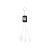 Custom Multi-Charging Cable USB Hub Keyring - Black With White 