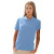 Custom Women's Soft-Blend Double-Tuck Pique Polo - Carolina Blue