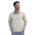 Custom Luxe 1/4 Zip Pullover - Model Wearing Natural Pullover