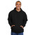 Custom Ultra Soft Fleece Hoodie - Model Wearing Black Hoodie